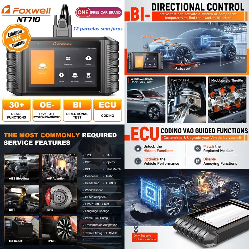 Car Diagnostic Tool - FOXWELL NT710 Alat Diagnostik Mobil OBD2