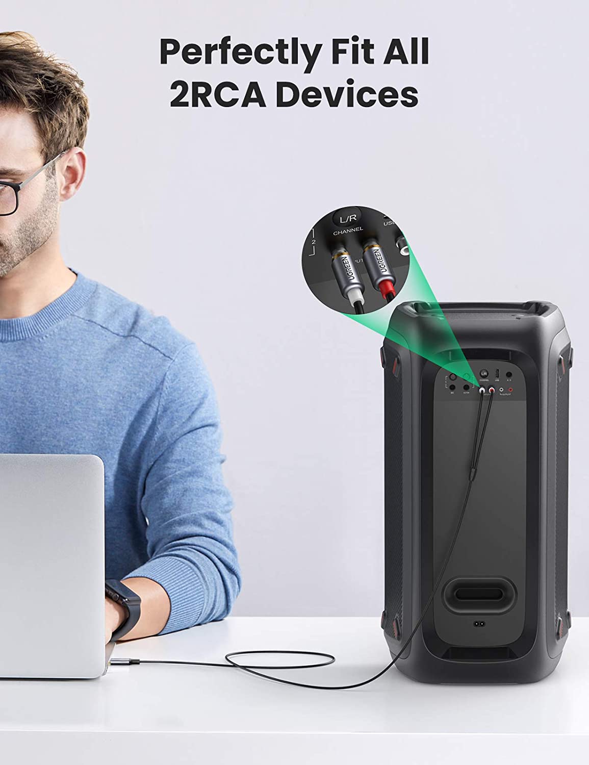Kabel Audio UGREEN USB C ke RC - Car Jack ulasan dan harga